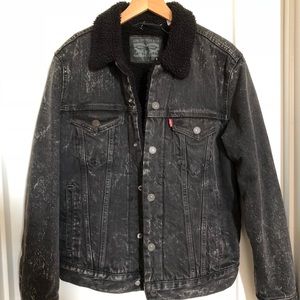 Levi’s Black Denim Shearling Jacket